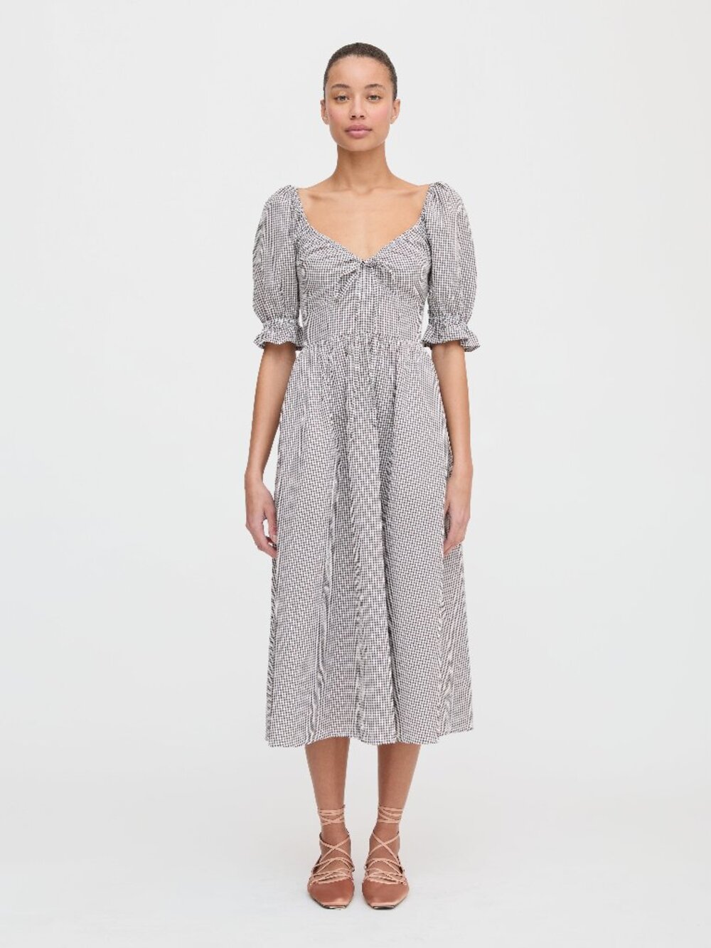 Hill House Home The Ophelia Dress - Chocolate Gingham Size L Chocolate Gingham